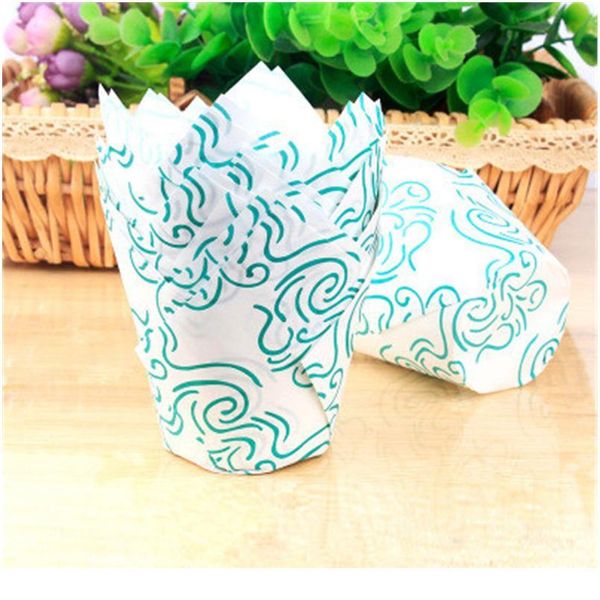 

50pcs newspaper style cupcake liner baking cup for wedding party caissettes tulip muffin cupcake paper cup oilproof cake jllybt