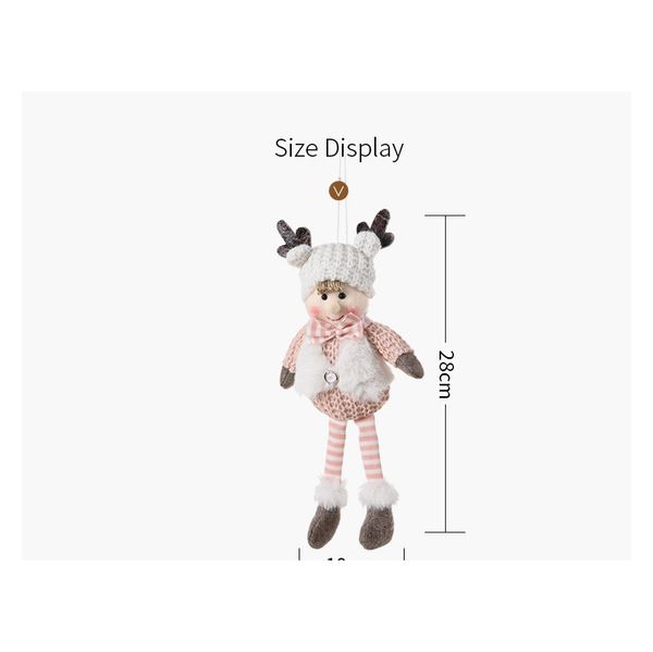 

2020 happy new year christmas ornaments gift cute antler bell doll pendant hanging party home decorations boys and girls d3 wmtrxe