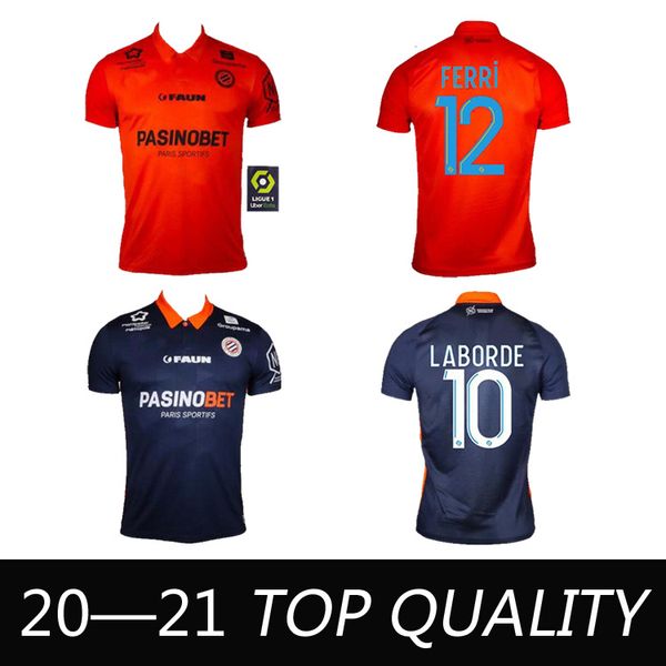 

20 21 montpellier soccer jerseys herault home away skhiri 2020 2021 maillot de foot #11 savanier lecomte laborde delort football shirts, Black;yellow