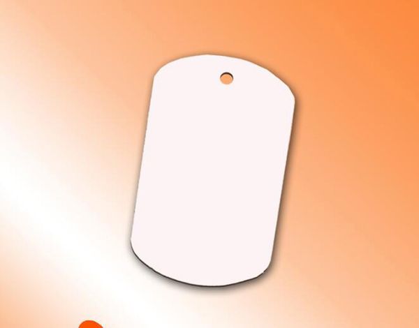 

dhl200pcs sublimtion diy blank white stainless steel oval dog tag