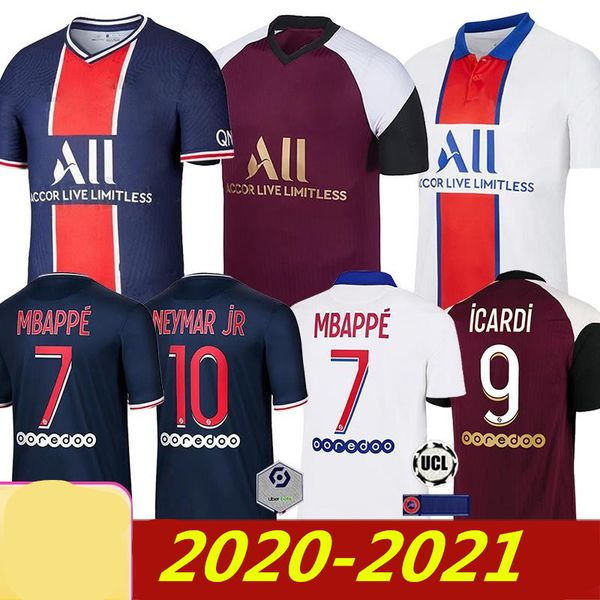 

maillots de foot 20 21 paris mbappe soccer jerseys neymar icardi marquinhos 2020 2021 new men kids kit jr football shirts hommes enfants, Black