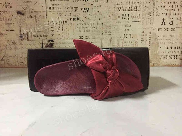 

sale leadcat fenty rihanna shoes women bowtie slippers indoor sandals girls fashion scuffs white grey pink black slide