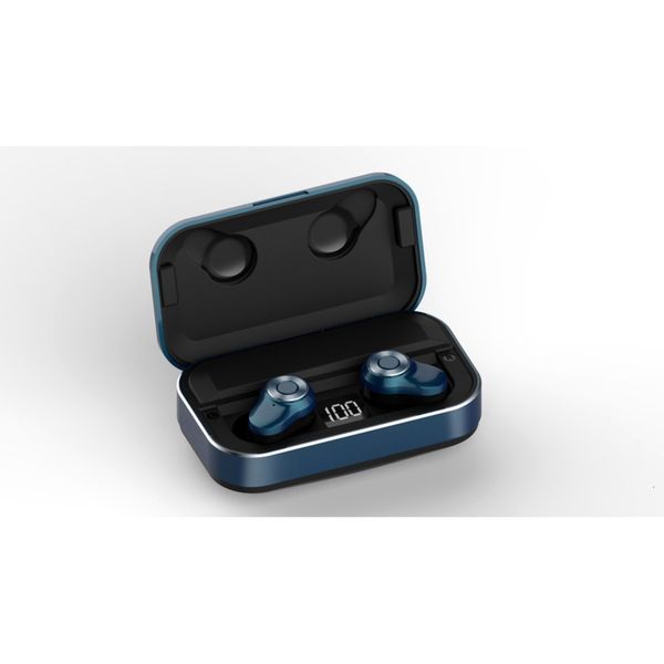 

new bluetooth 5.0 binaural stereo in ear wirels headset with metal charging chamber