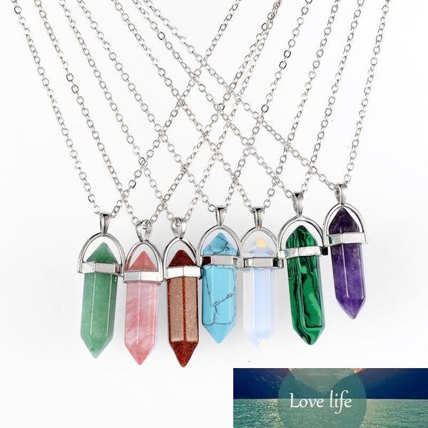 

quartz necklace jewelry rose crystals amethyst bead chakra healing point women men natural stone pendants leather 4ufp