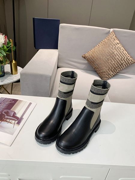 

d women luxury designer fashion casual flat bottomed high heel leather nude boots desert boots martin boots ergsgws, Black