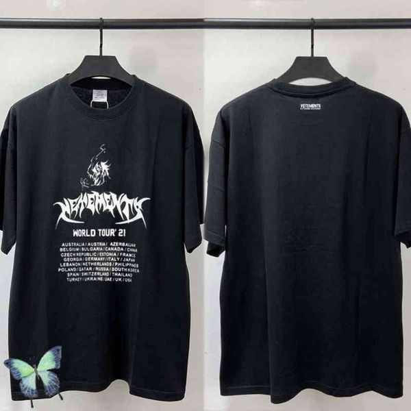 

2021 world tour men women sanskrit vetements t-shirt 100% cato, White;black