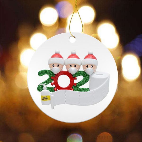 

карантин рождественская елка события вечеринка украшения подарки персонализированные семьи из 4 орнамент пандемии социальные дистанционные р