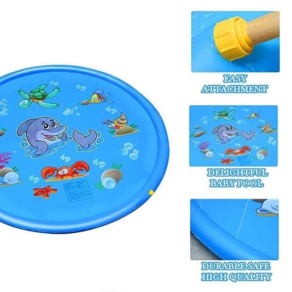 

100 170cm sprinkle splash play mat fun summer spray toys inflatable splash pad outdoor water toys children kids water play mat jllmpu
