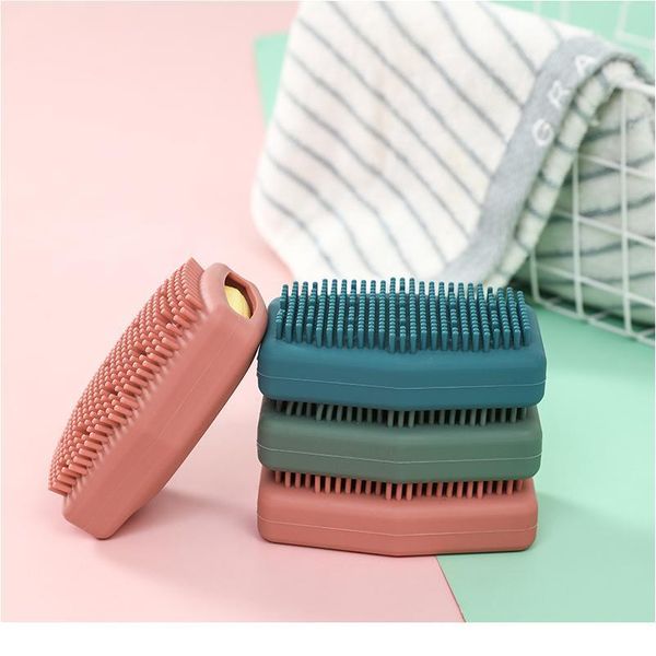 

sile scrubbing towel artifact household double-sided mas bath sile bath towel brush back scrubber bathro jllvso