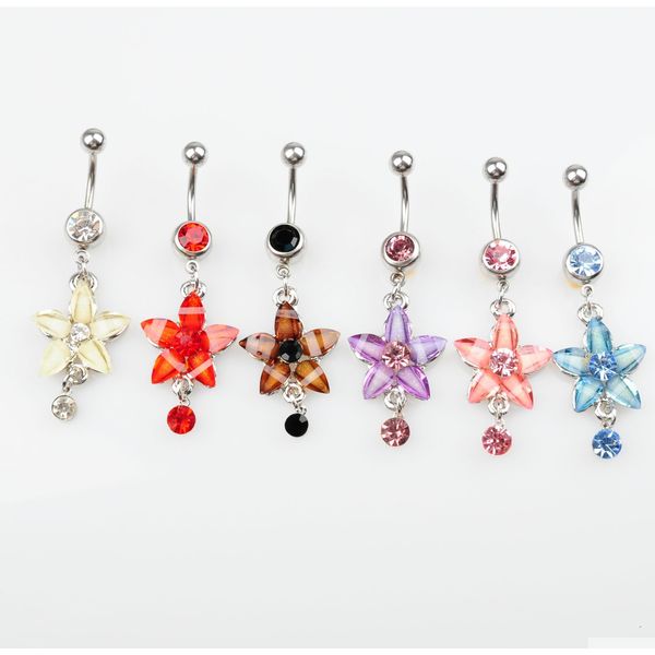 

d0348 ( 5 colors ) body jewelry nice style navel belly ring 20 pcs purple stone drop shipping factory price i0bro, Silver