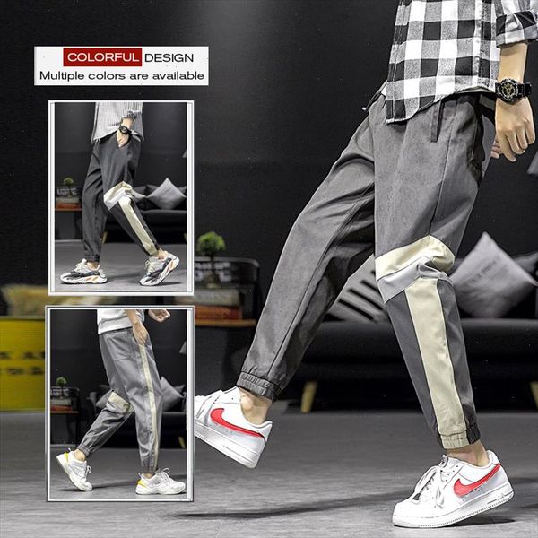 

mens cargo harem pants 2021 hip hop casual male tatical joggers trousers fashion casual pants sweatpants japanese streetwear, Black