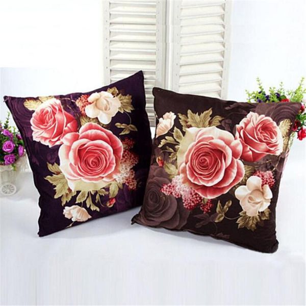 

floral printing dyeing peony cushion cover throw pillow case for living room bed room car sofa bed pillow case square 44*44cm