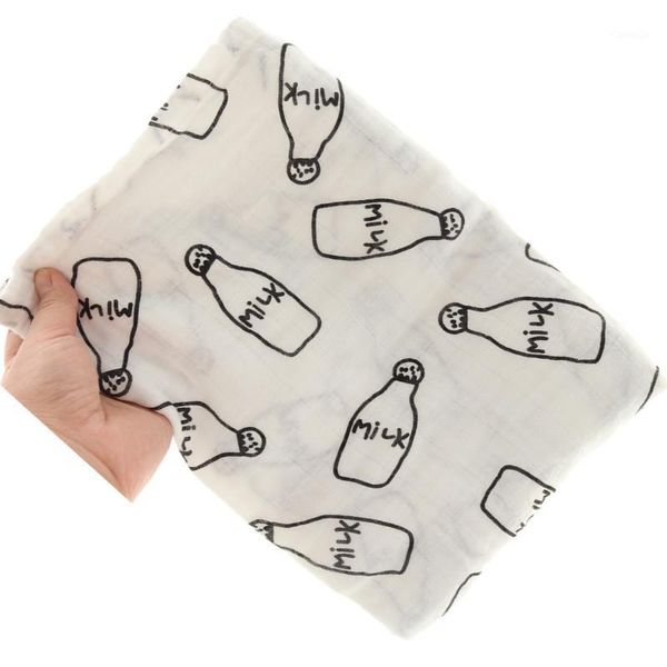 

blankets & swaddling born baby muslin blanket cotton infant swaddles envelops wrap for kids bath towel bedding 110x120cm1