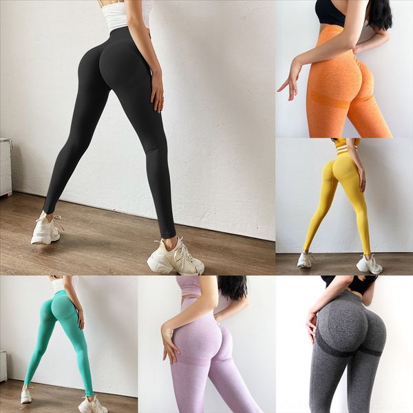 

pdv push solid color seamless high green yoga pant pants women gym professional yoga leggings yoga waist salspar up skinny sport