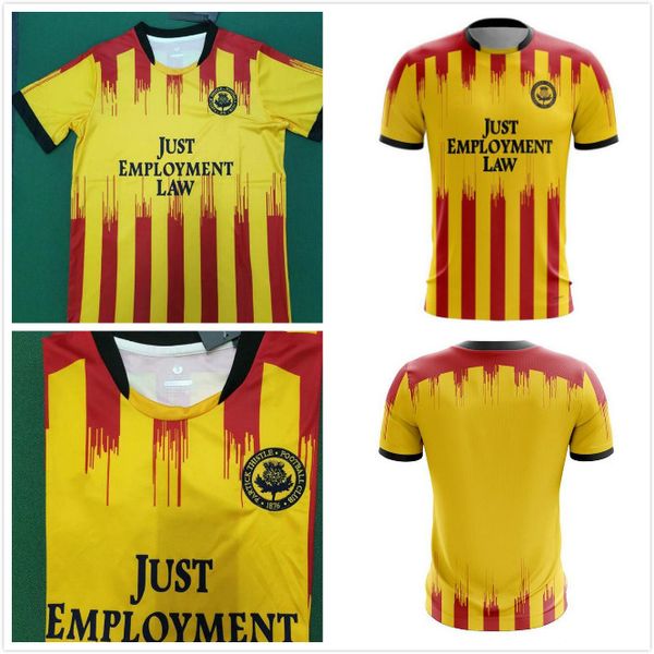

2021 partick thistle home soccer jersey 20 21 joe cardle zak rudden brian grah alex jones bannigan docherty soccer shirt short sleeve footba, Black;yellow