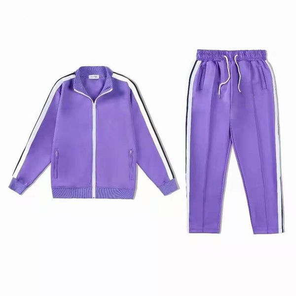 

women tracksuits pocket stand polyester cotton collar zipper closure outdoor fashion men letter printed casual tracksuits, Gray