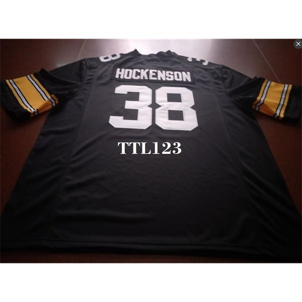

121 #38 t.j. hockenson iowa hawkeyes alumni college jersey s-4xlor custom any name or number jersey, Black
