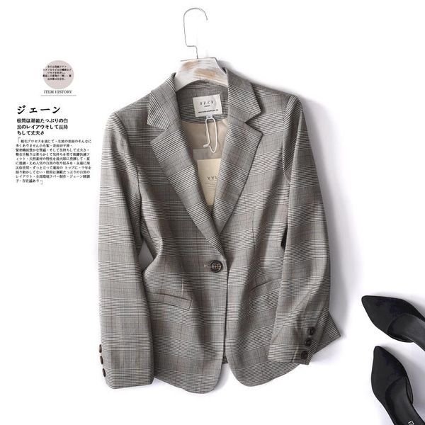 

women's suits & blazers plaid suit jacket female korean version of the casual thin temperament short paragraph small, White;black