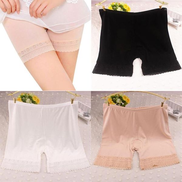

female fashion lace openwork lace shorts anti moisture modal women spring summer lined safety short pants wearing loose pants1, Black;pink