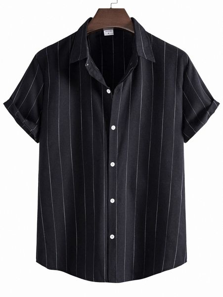 

men striped button up shirt g7e0#, White;black