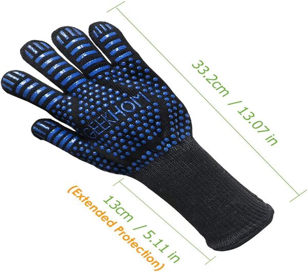 

geekhom 2pcs grilling gloves heat resistant bbq grill gloves 13 inch oven gloves for smoker barbecue baking cooking welding bbyees xmh_home