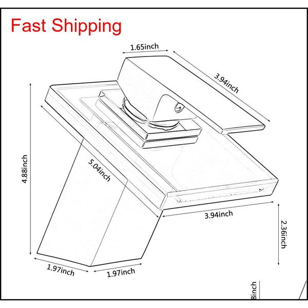 

bathroom waterfall led faucet glass waterfall brass basin faucet bathroom mixer tap deck mounted ba qylpoo homes2011