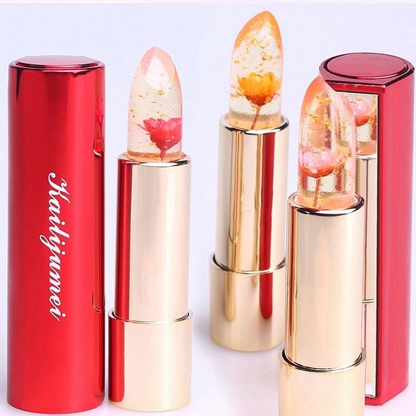 

jelly flower lipstick temperature color changing lip balm makeup moisturizing long lasting magic lipsticks