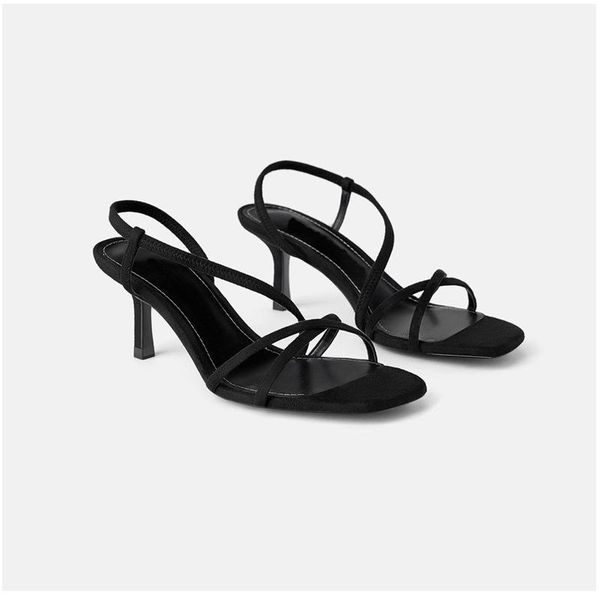 

sandals latest summer rome thin heels high peep-toe french and ins style shoes for young girls, Black