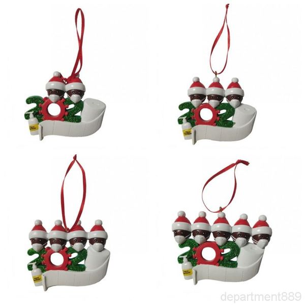

merry christmas tree ornaments face snowman wear mask resin decorations new arrival 10 5hm h1 dhc2405