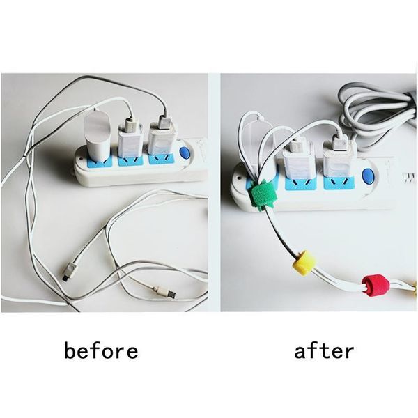 

50pcs reusable black cable cord ties tidy organiser nylon strap hook loop tool hook and loop cable ties multiple colour sqcxlv