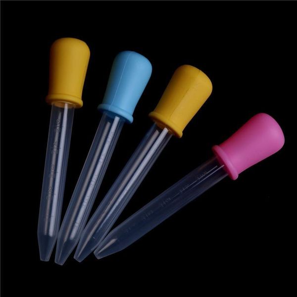 

2pcs 5ml small sile plastic feeding medicine liquid eye ear graduated pipette dropper for school lab supplies bbylsz