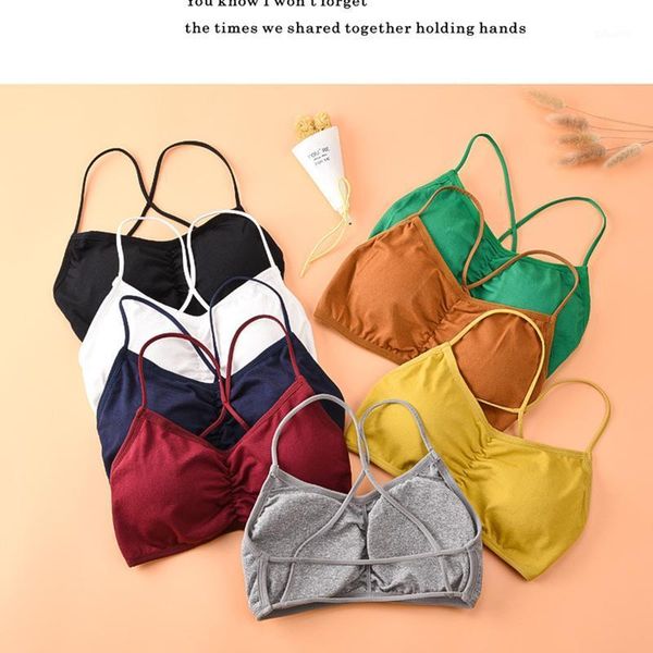 

women wireless seamless underwear lady bra strap cross back beauty back push up bras cross strap underwear brassiere1, Red;black