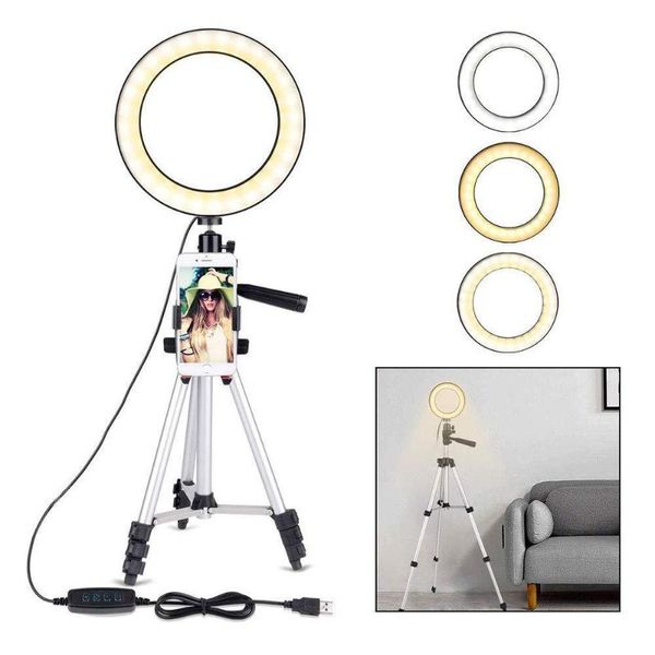 

flash heads 7.9 inch led fill light dimmable ring portable with tripod