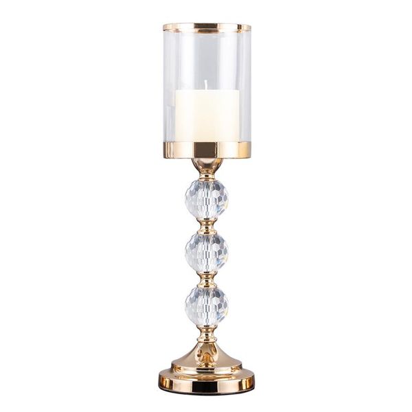 

new metal crystal candlesticks candle holder for coffee dining table wedding christmas halloween party home decoration zxc027