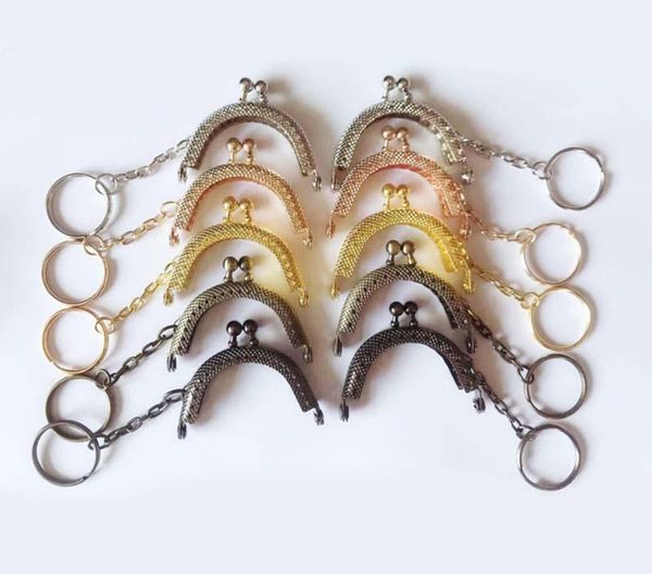 

50pcs mini 5cm metal frame for coin purse bag craft sewing diy, Black