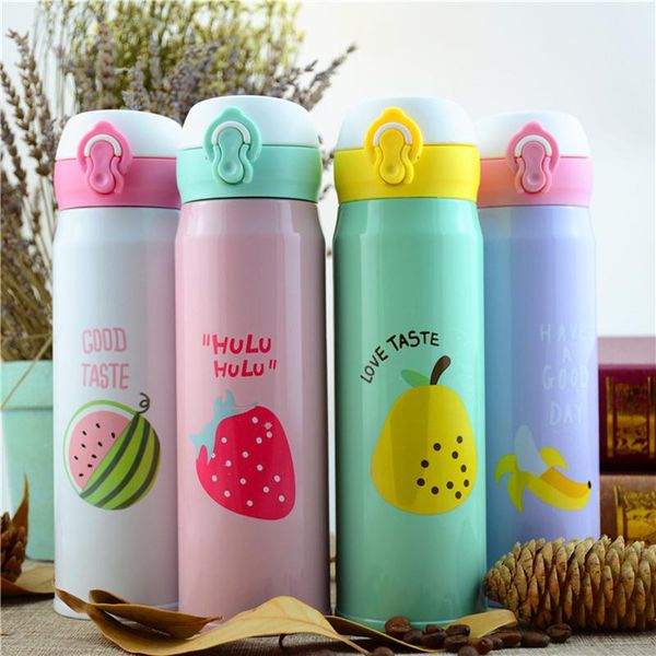 

450ml tea coffee mug water bottle vacuum cup thermos stainless steel thermo cup travel drink bottle drinkware thermos for women sqcbja