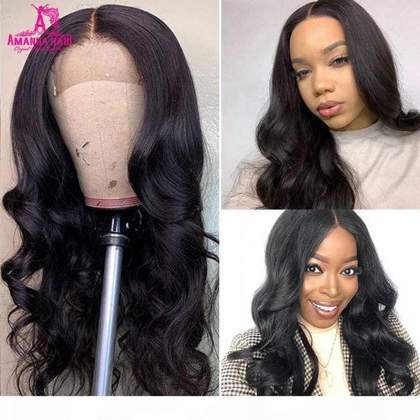 

amanda brazilian body wave wig 180 density 13x4 lace front human hair wigs remy wavy lace closure wigs 4x4 closure wig, Black;brown