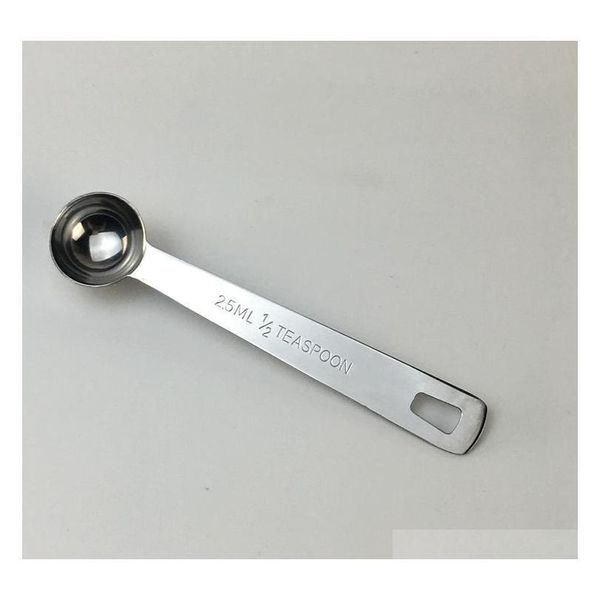 

stainless steel measuring spoon cup tea spoon 5ml 15ml tablespoon coffee scoops tools kitchen scales gadgets cooking jllzma comb2010