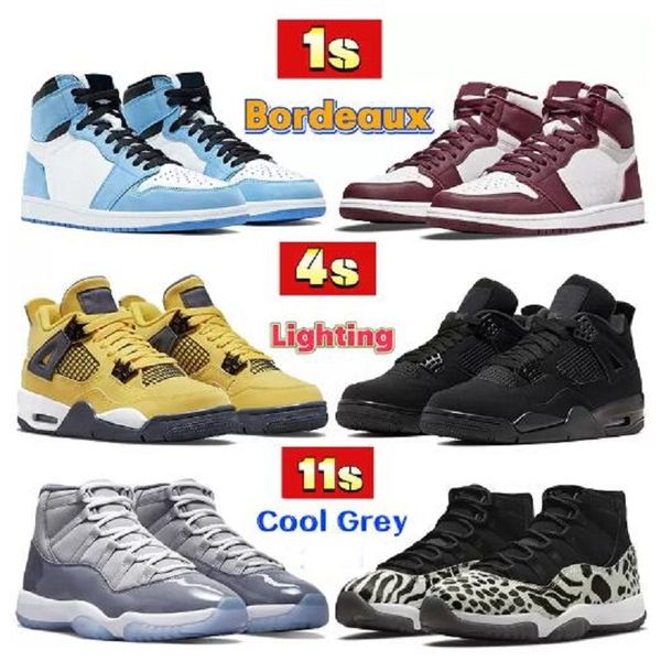 

2022 designer 1 1s high basketball shoes bordeaux dark mocha unc university blue 4 4s black cat pure money bred 11 11s cool grey animal inst