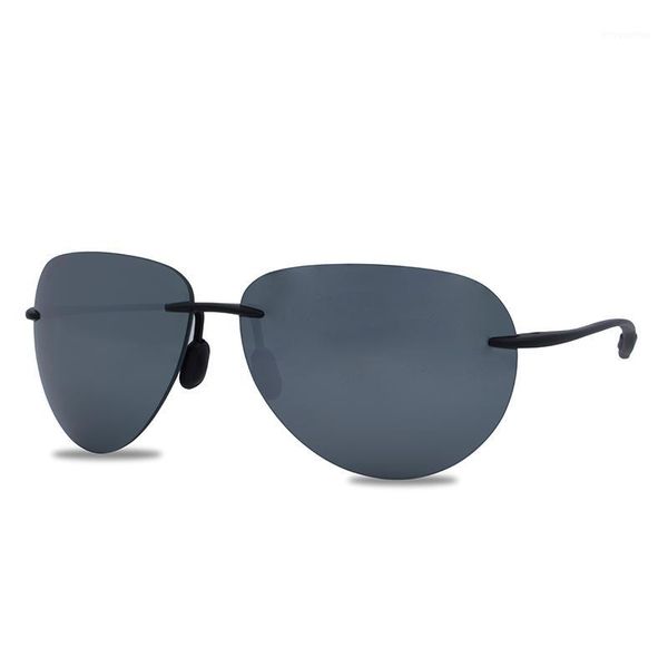 

polarized 2.0 sport sunglass driving runing rimiless pilot super light ultem tr90 anti mirror lens sport sunglass case1, White;black