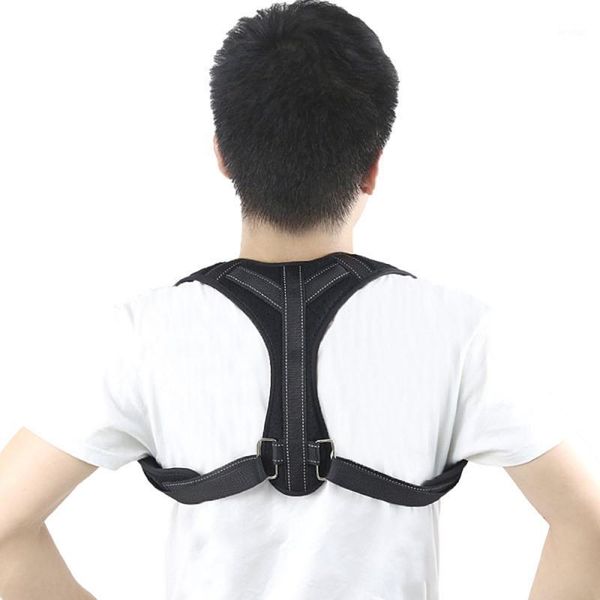 

back support clavicle posture corrector recessive strap belt corset orthopedic brace shoulder correct protector1, Black;blue