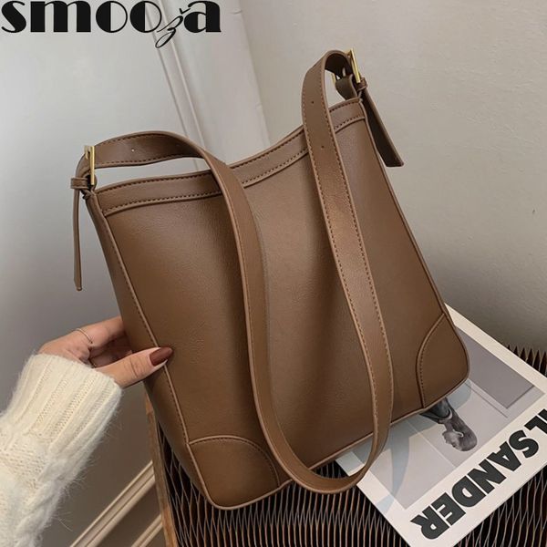 

hbp smooza fashion women's handbag shoulder bag large capacity crossbody messenger bucket bags 2020 new pu leather brand design bags
