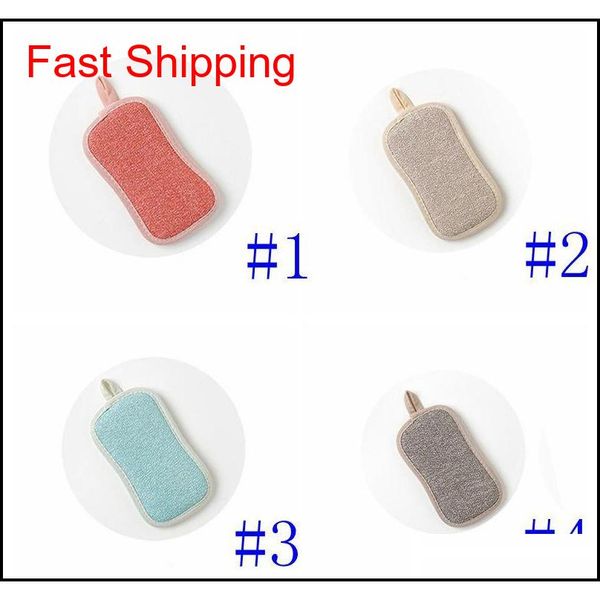 

magic cloth double sided sponge scouring kitchen cleaning tools brush wipe pad decontamination dish qylhqr mj_bag