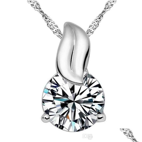 

woman silver pendant necklces items crystal pendant statement necklaces infinity leaf shaped diamond woman necklace v9hbu