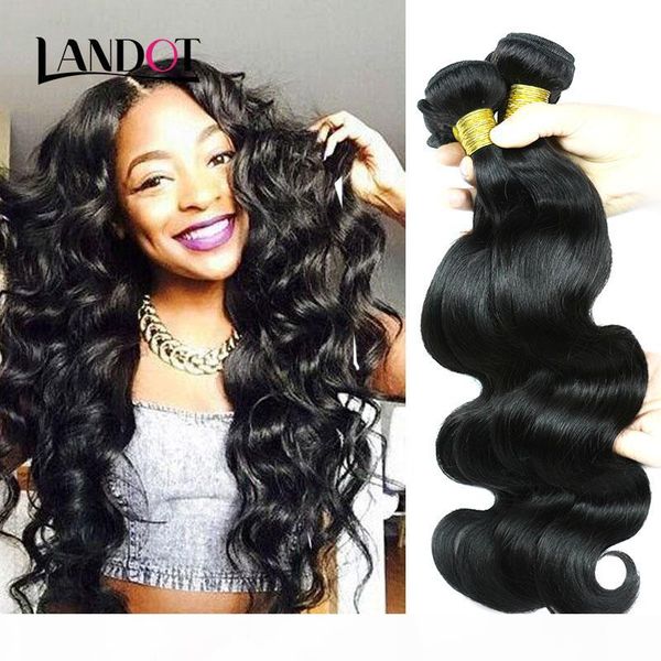 

бразильская человеческих волос weave связки body wave необработанные 7а бразильский девы волос индийский малазийский перуанский волос remy n, Black