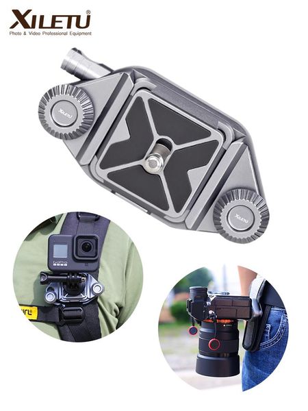 

xiletu capture camera clip camera belt holster mount waist clip holder hanger 1/4 inch screw quick release plate for dv