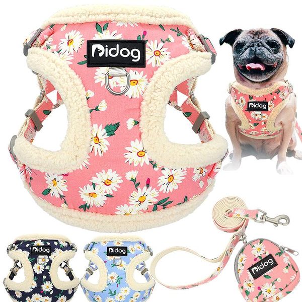 

soft padded pet dog harness clothes printed no pull chihuahua puppy cat harness vest leash for small medium dogs cloth wmtgpp
