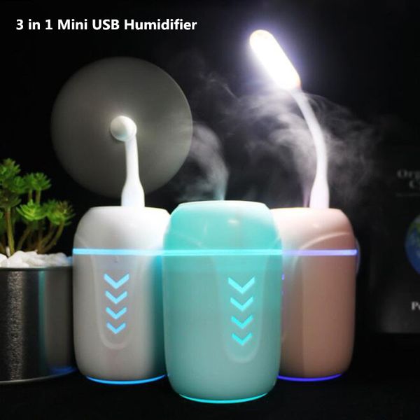 

portable usb electric humidifier aroma oil diffuser essential ultrasonic 200ml air humidifier mini mist maker led light for car home office