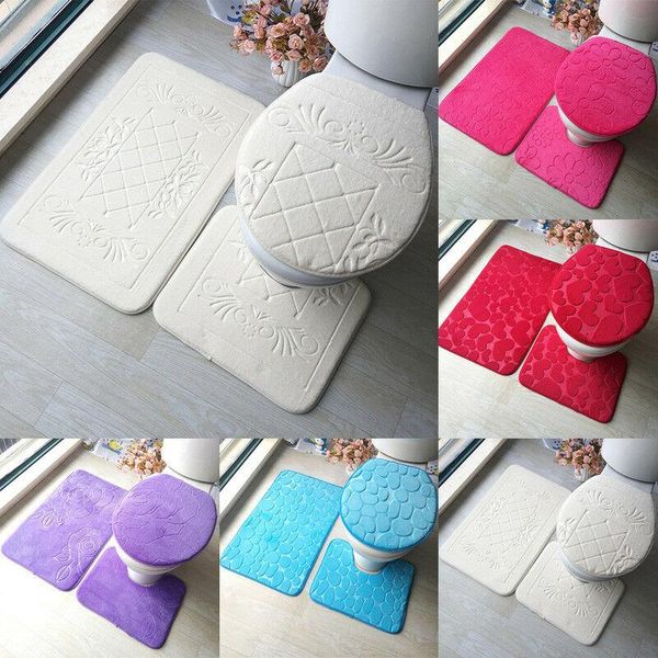 

bath accessory set bathroom accessories sets us toilet seat pad tank lid cover mat flannel cloth 3pc