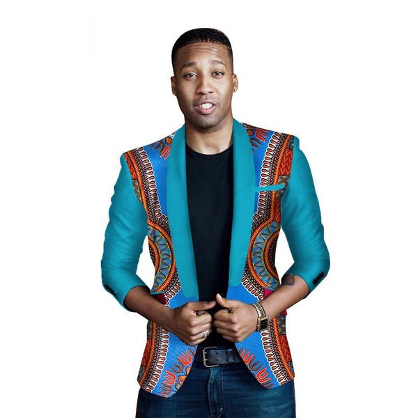 Männer Anzüge Blazer Afrikanische Kleidung Dashiki Drucken Anzug Für Männer Casual Jacke Mantel Mode Blazer Schlank Elegant Plus Größe WYN262